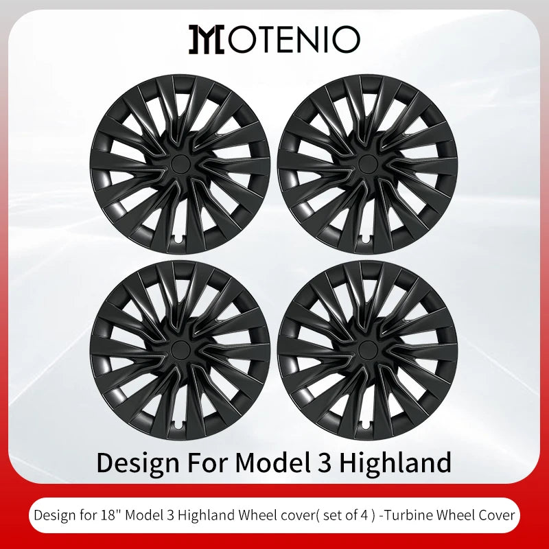 4PCS 18-Inch Turbine Hubcaps for Tesla Model 3 Highland Performance - Store Hero