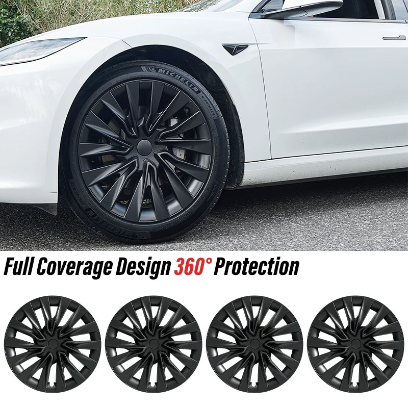 4PCS 18-Inch Turbine Hubcaps for Tesla Model 3 Highland Performance - Store Hero