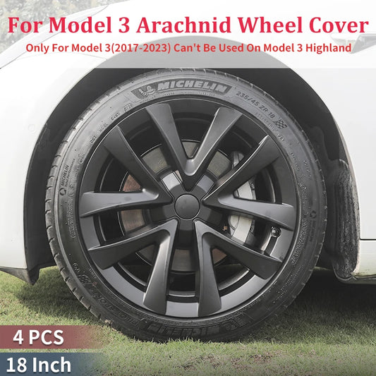 4PCS 18-Inch Arachnid Style Wheel Covers for Tesla Model 3 - Store Hero