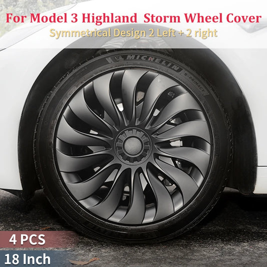 4PCS 18-Inch Storm-Style Wheel Covers for Tesla Model 3 Highland Accessories - Store Hero