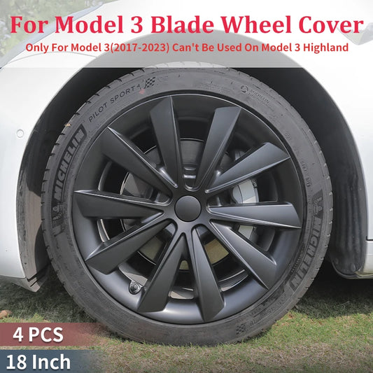 4PCS 18-Inch Blade Wheel Covers for Tesla Model 3 - Store Hero